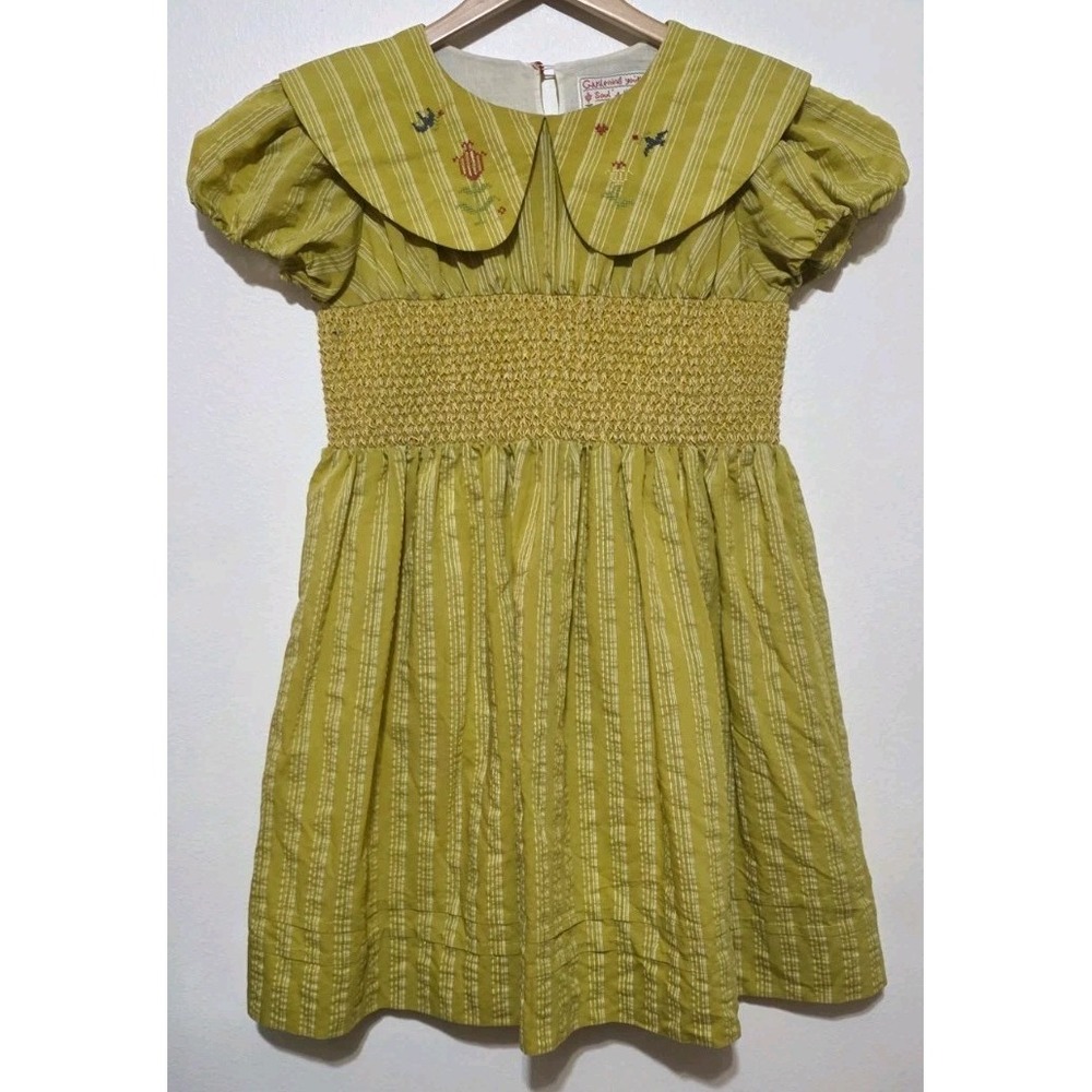 Unlogical Poem Gardening Your Soul Pilgrim Embroidered Puff Sleeve‎ 60s Cottage